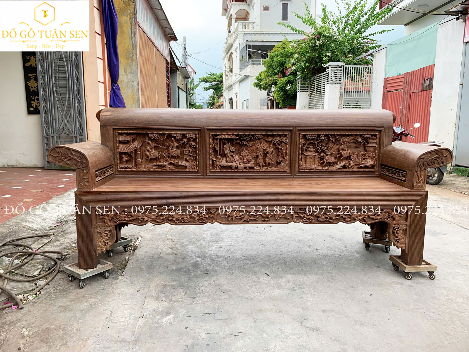 Thông tin bộ trường kỷ gỗ gụ khổng lồ
